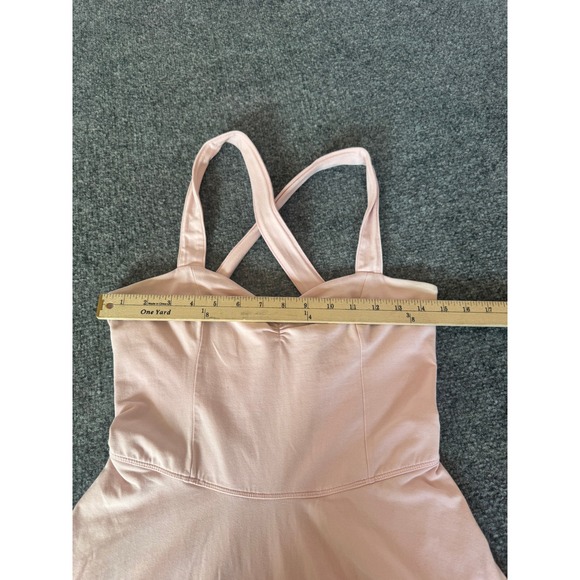 Hollister Pink Fit and Flare Dress Sweetheart Neckline Crisscross Straps SZM - Picture 6 of 11